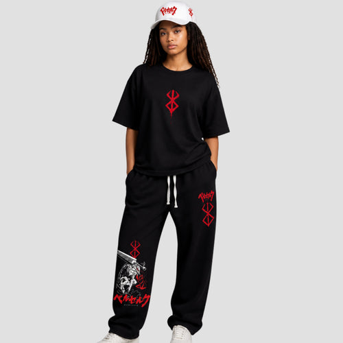 Berserk - Full Set (Oversized T-shirt + Baggy Sweatpants + Cap)