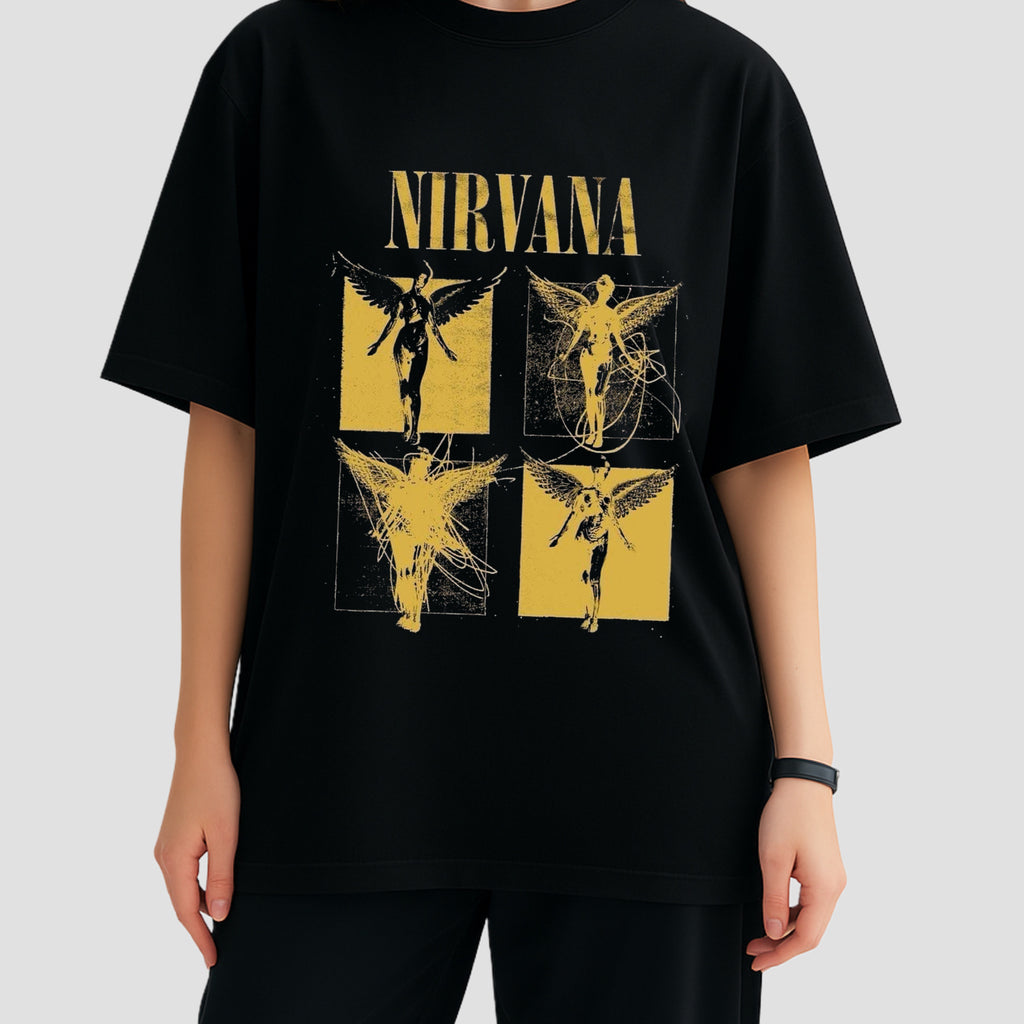 نيرفانا - تي شيرت كبير الحجم