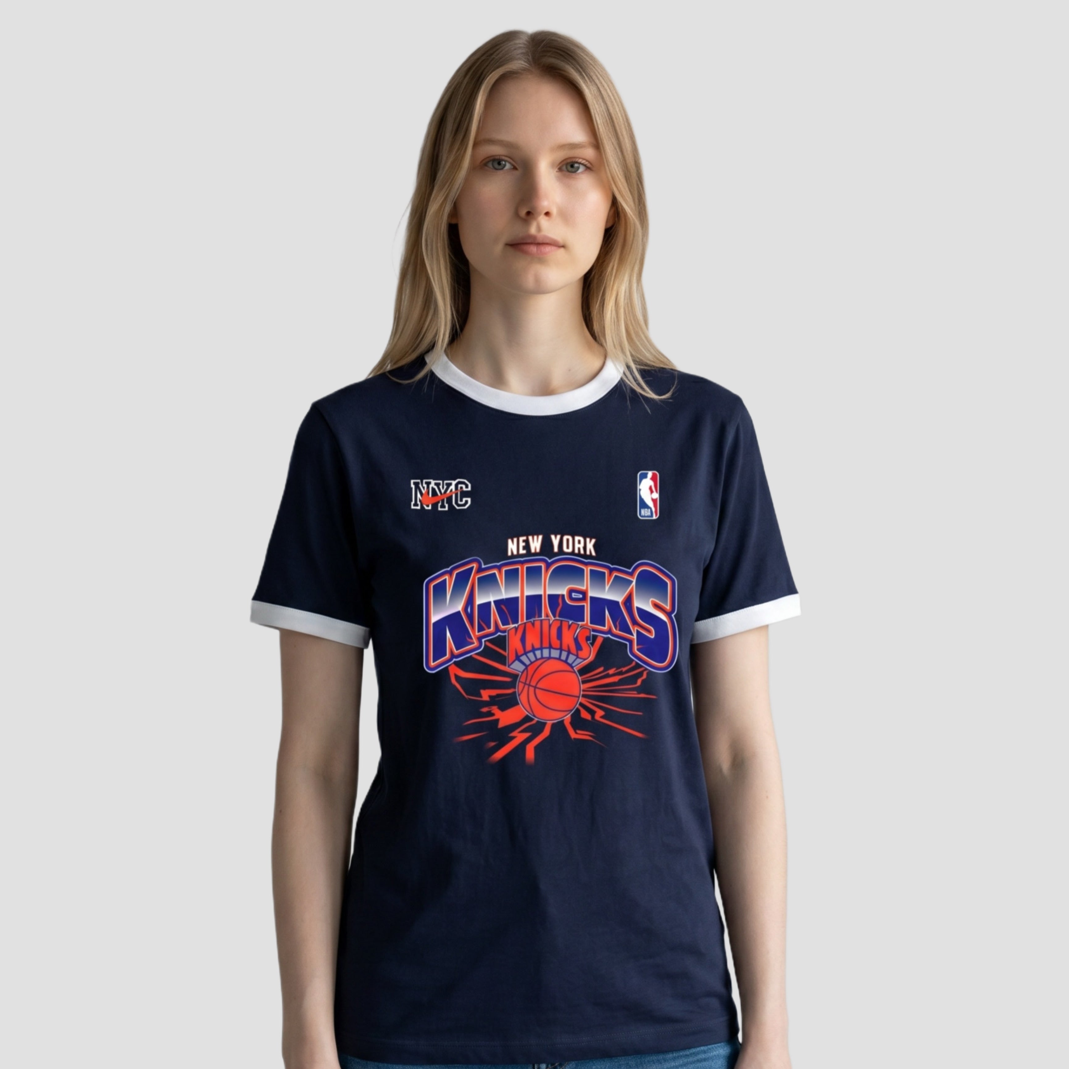 New York Knicks - Regular Fit (Ringer) T-Shirt