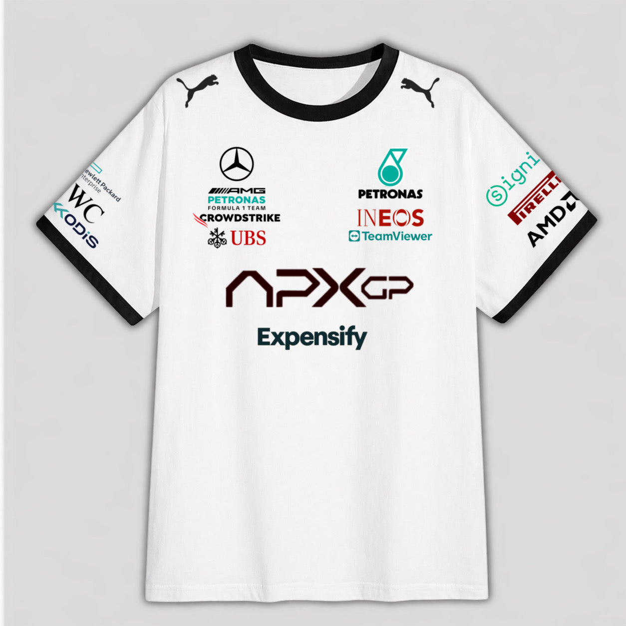 Mercedes F1 Team - Regular Fit (Ringer) T-shirt