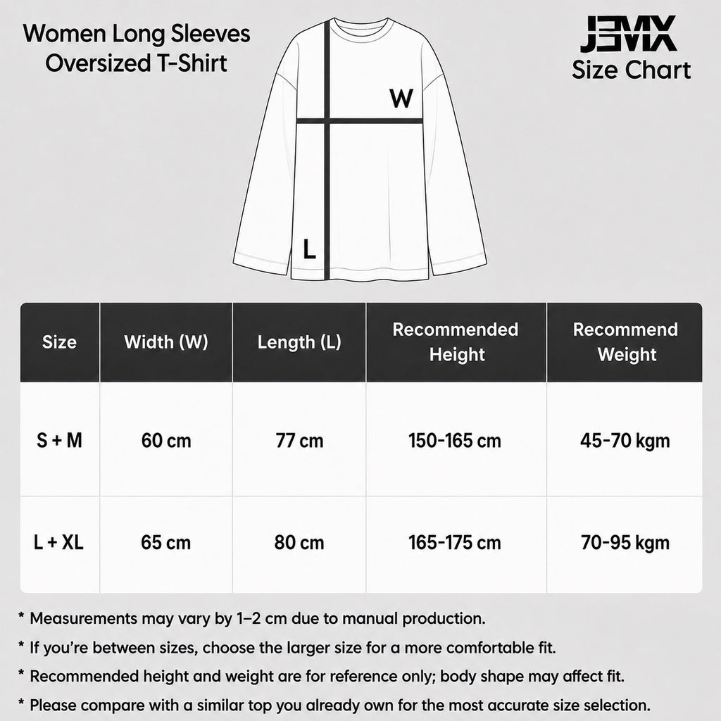A Basic Women's (Long Sleeves) Oversized T-Shirt