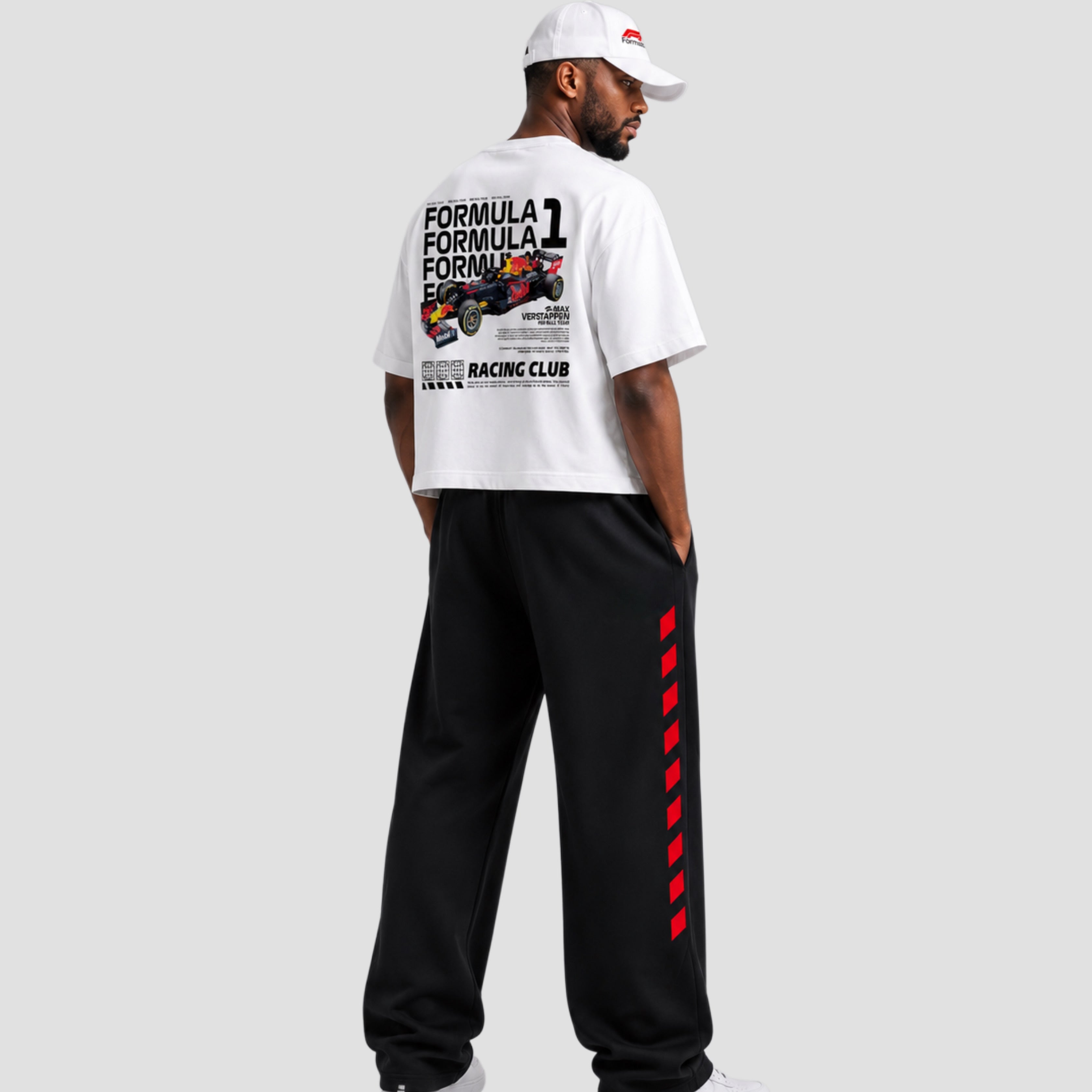 F1 (Red Bull Team) - Full Set (Boxy Fit T-shirt + Baggy Sweat Pants + Cap)