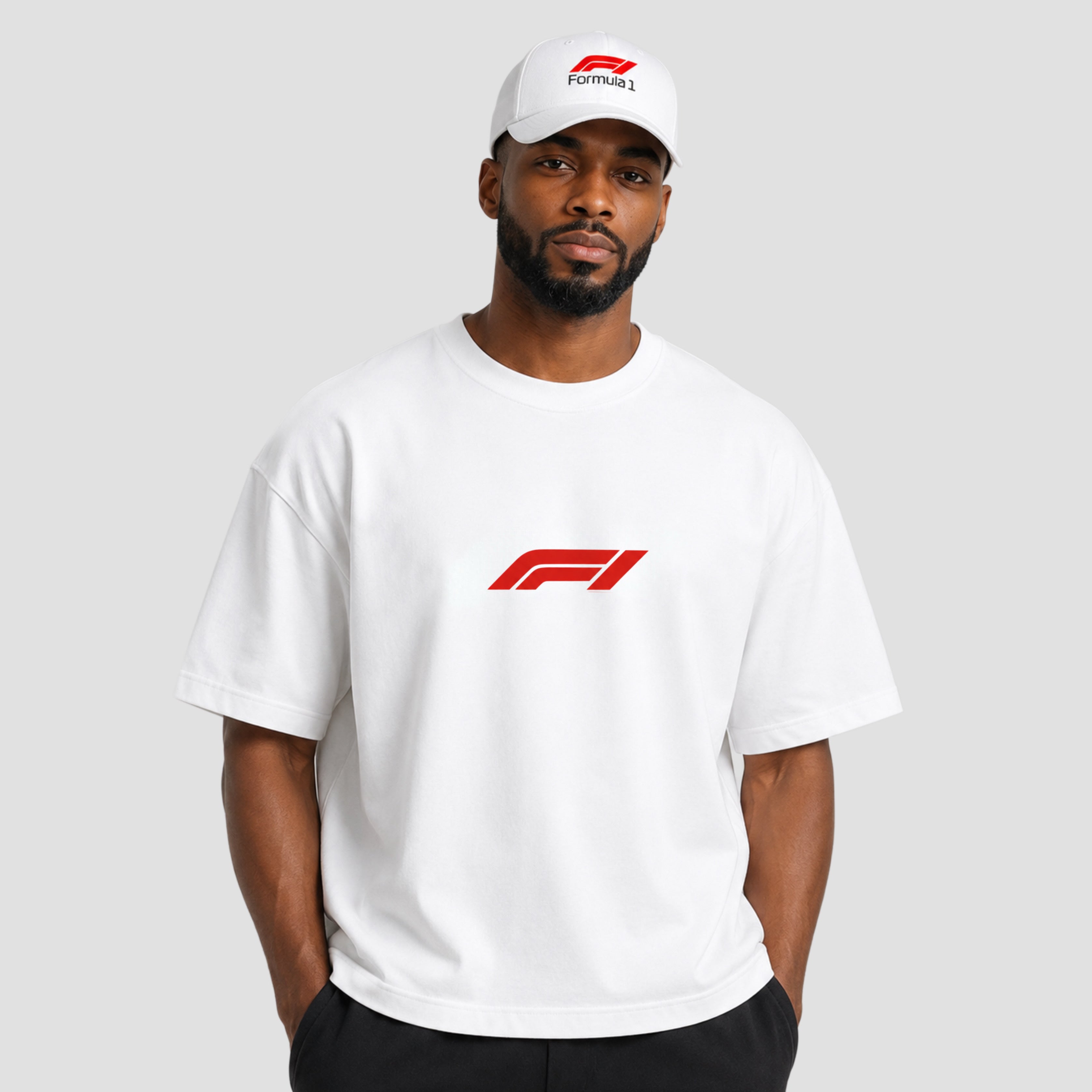 F1 (Red Bull Team) - Full Set (Boxy Fit T-shirt + Baggy Sweat Pants + Cap)